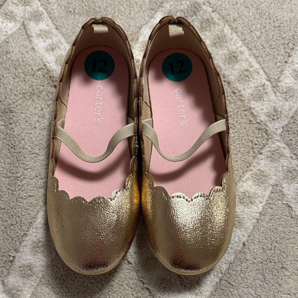 Carter's Shimmering Gold Kids Dress Shoes
